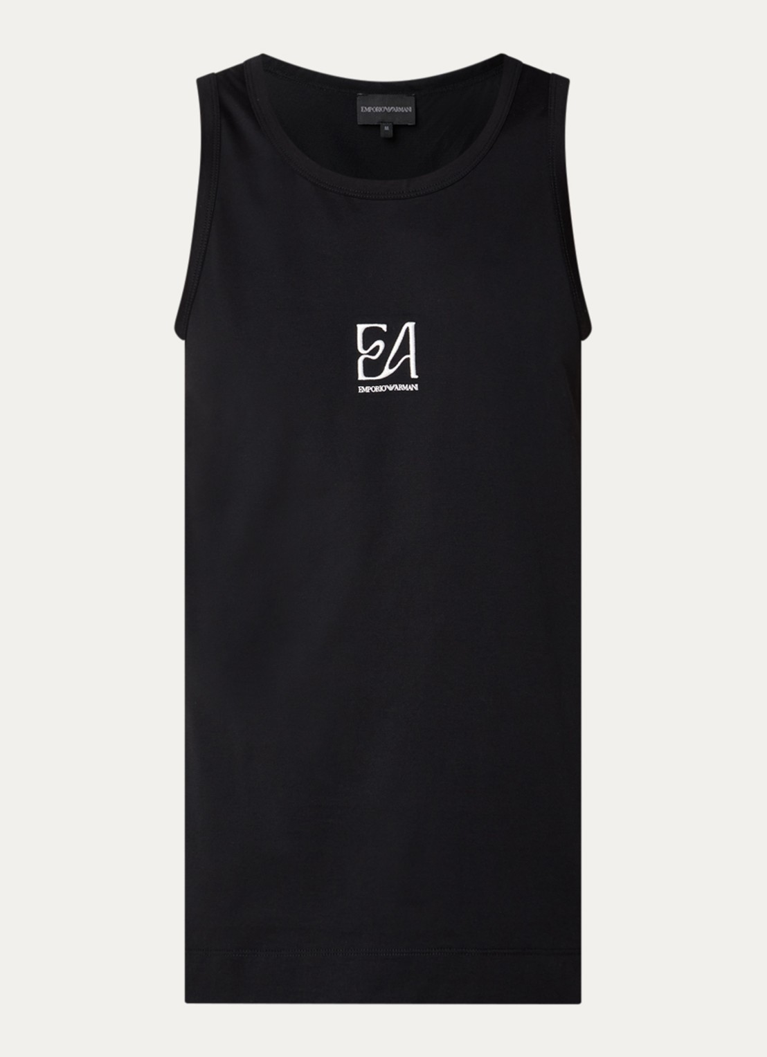 Armani Tanktop met logo - voorkant 2 zwart