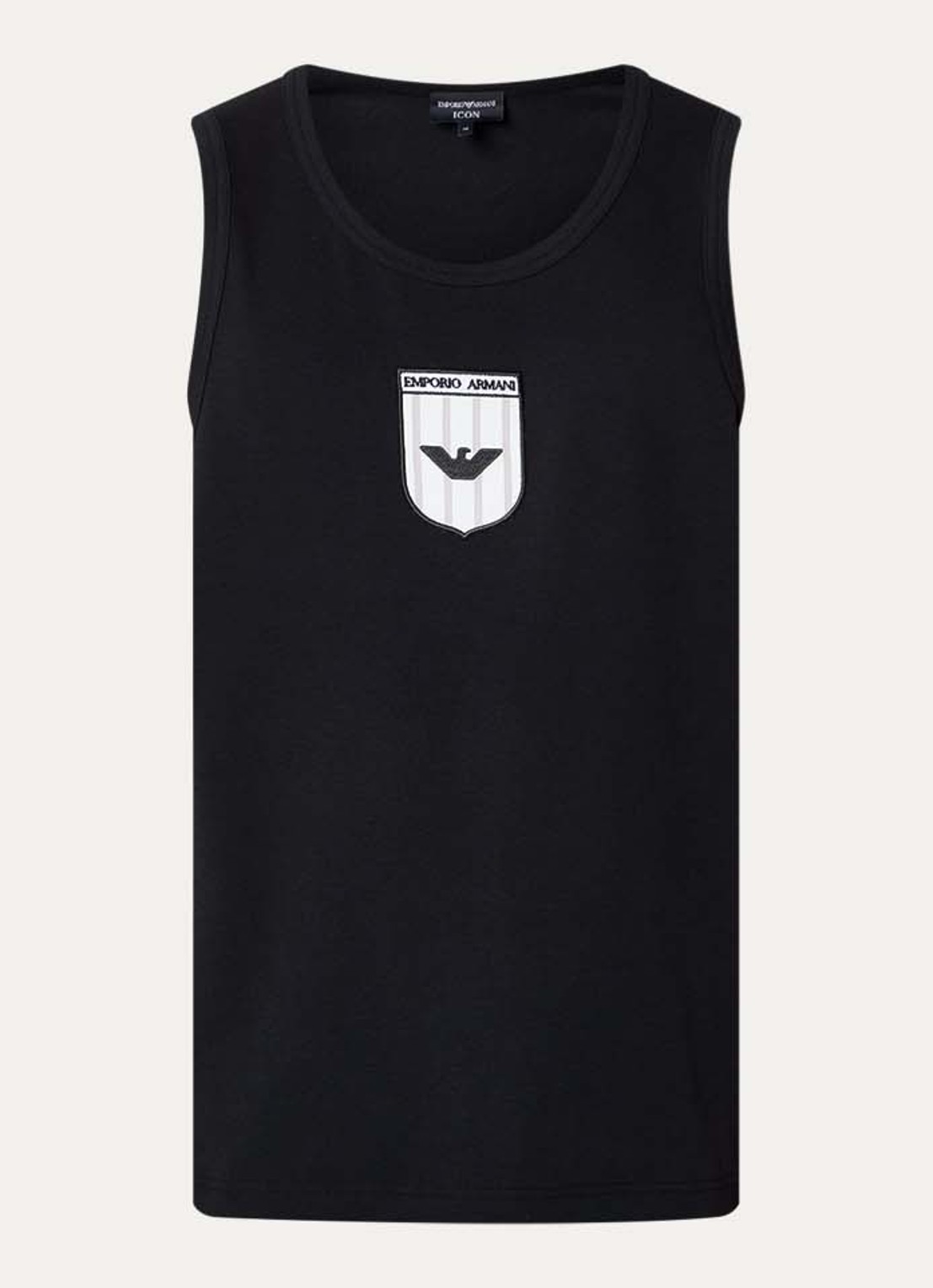 Armani Tanktop met ronde hals en logo - voorkant 2 grijs