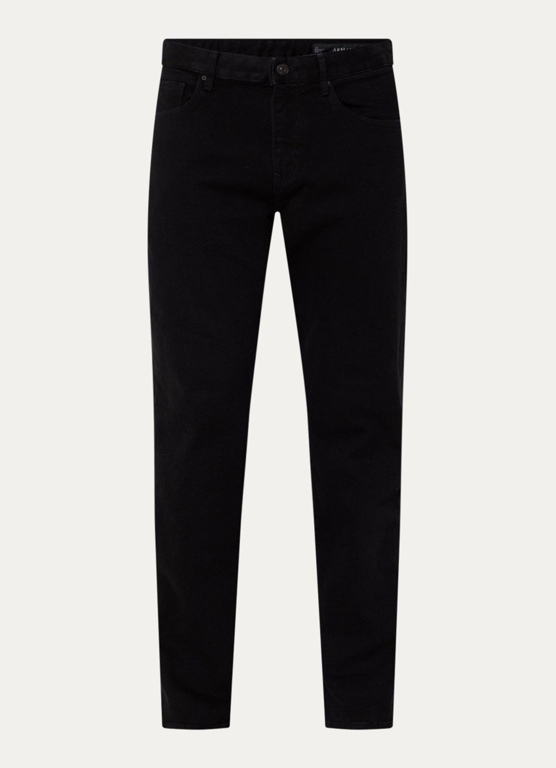 Armani Tapered fit jeans met gekleurde wassing - voorkant zwart