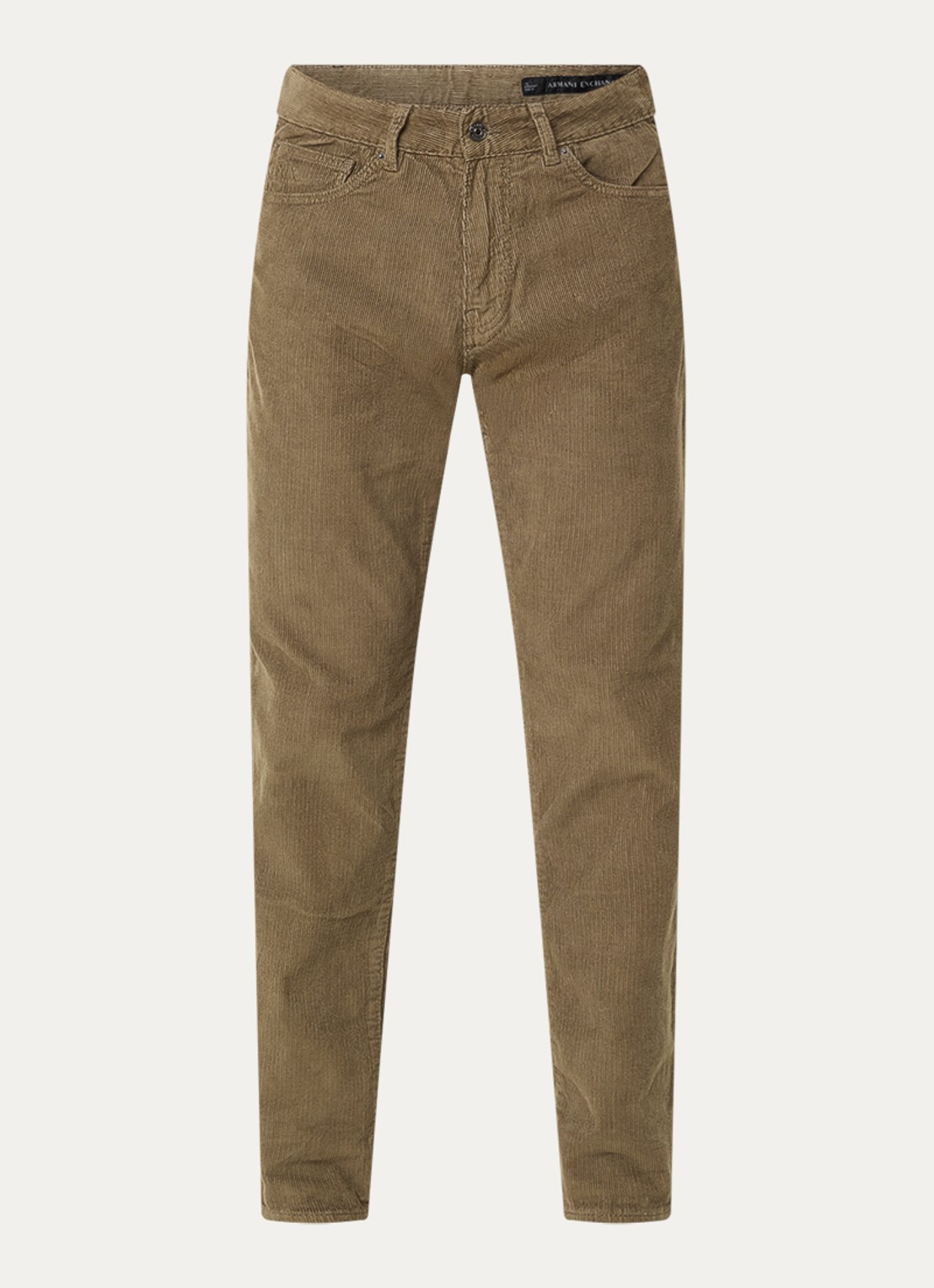 Armani Tapered fit jeans met gekleurde wassing - voorkant 3 legergroen