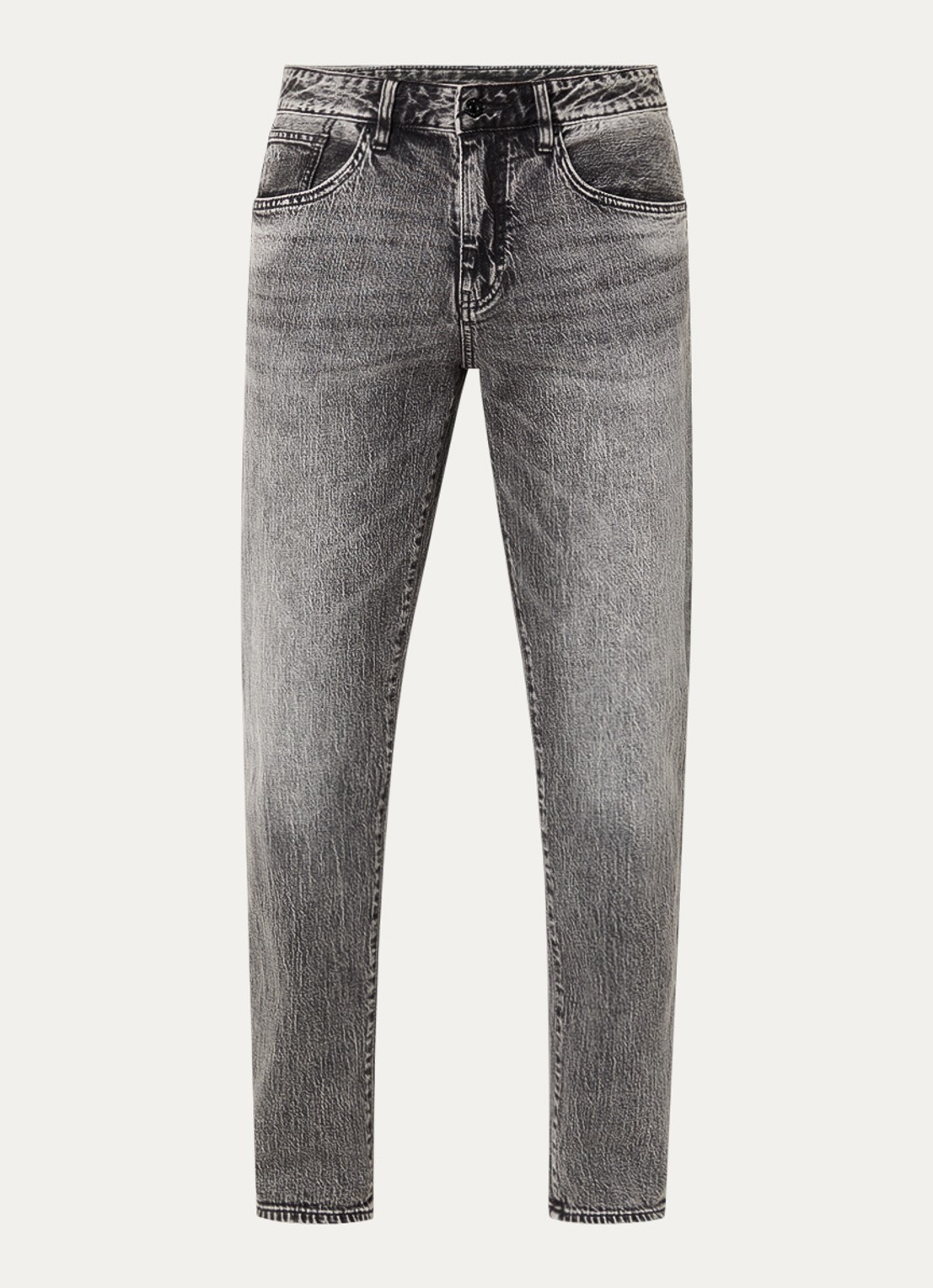 Armani Tapered fit jeans met steekzakken - voorkant 4 grijs
