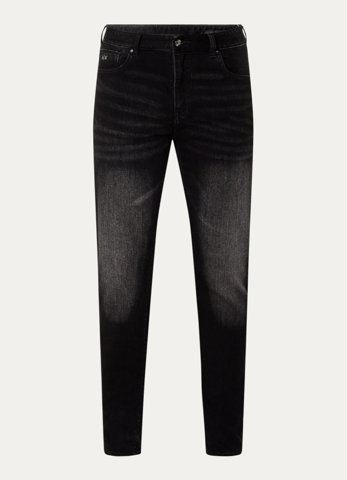 Armani Tapered fit jeans met steekzakken - voorkant 4 zwart