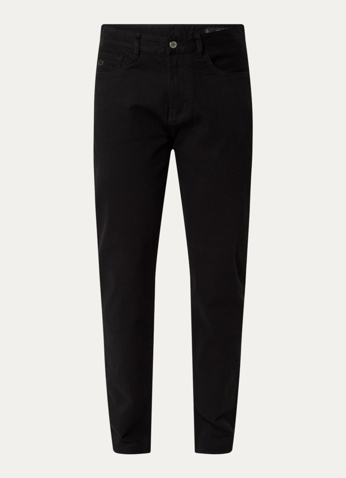 Armani Tapered fit jeans met steekzakken - voorkant 2 diepzwart