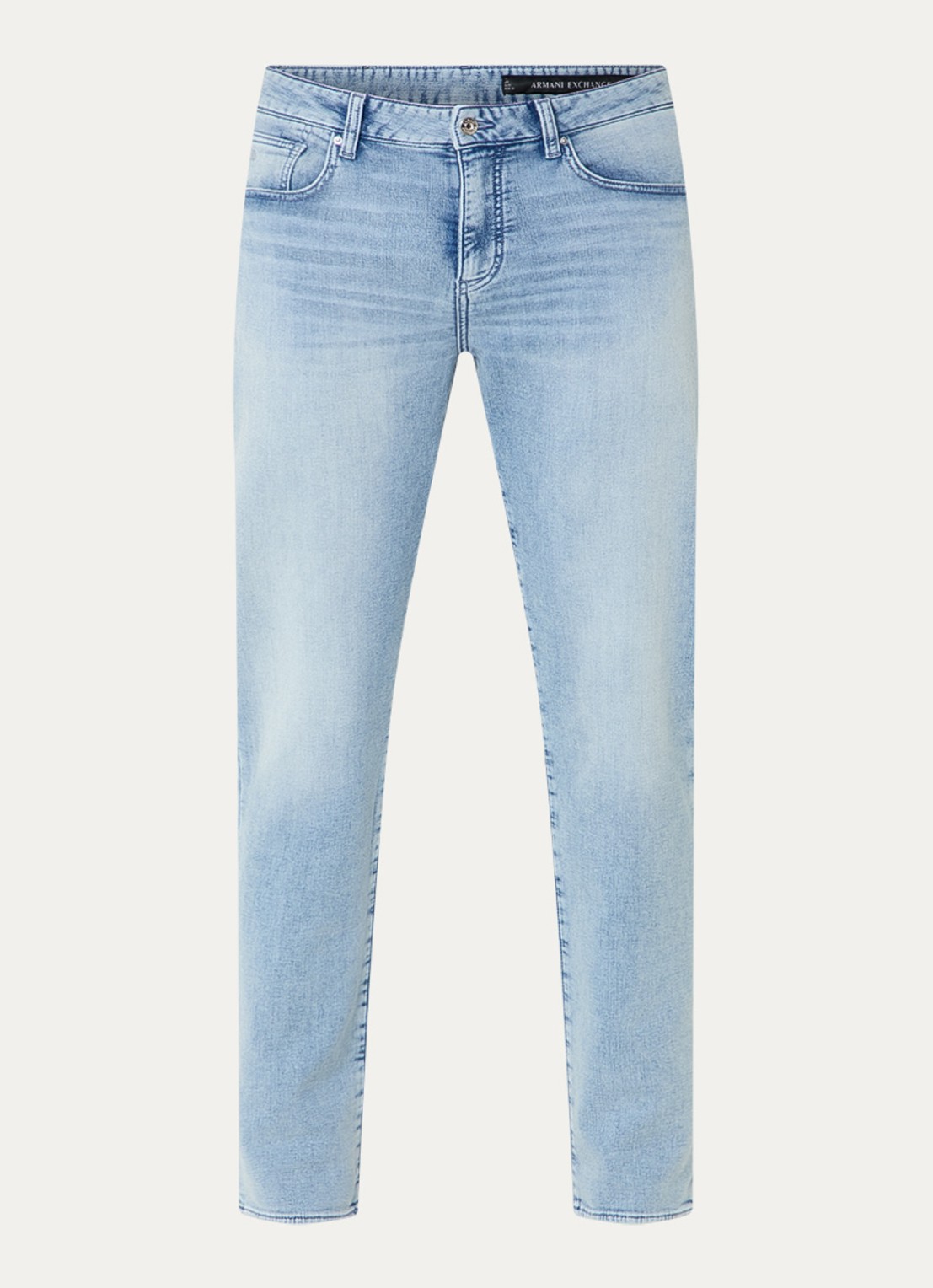 Armani Tapered fit jeans met steekzakken - voorkant 4 blauw
