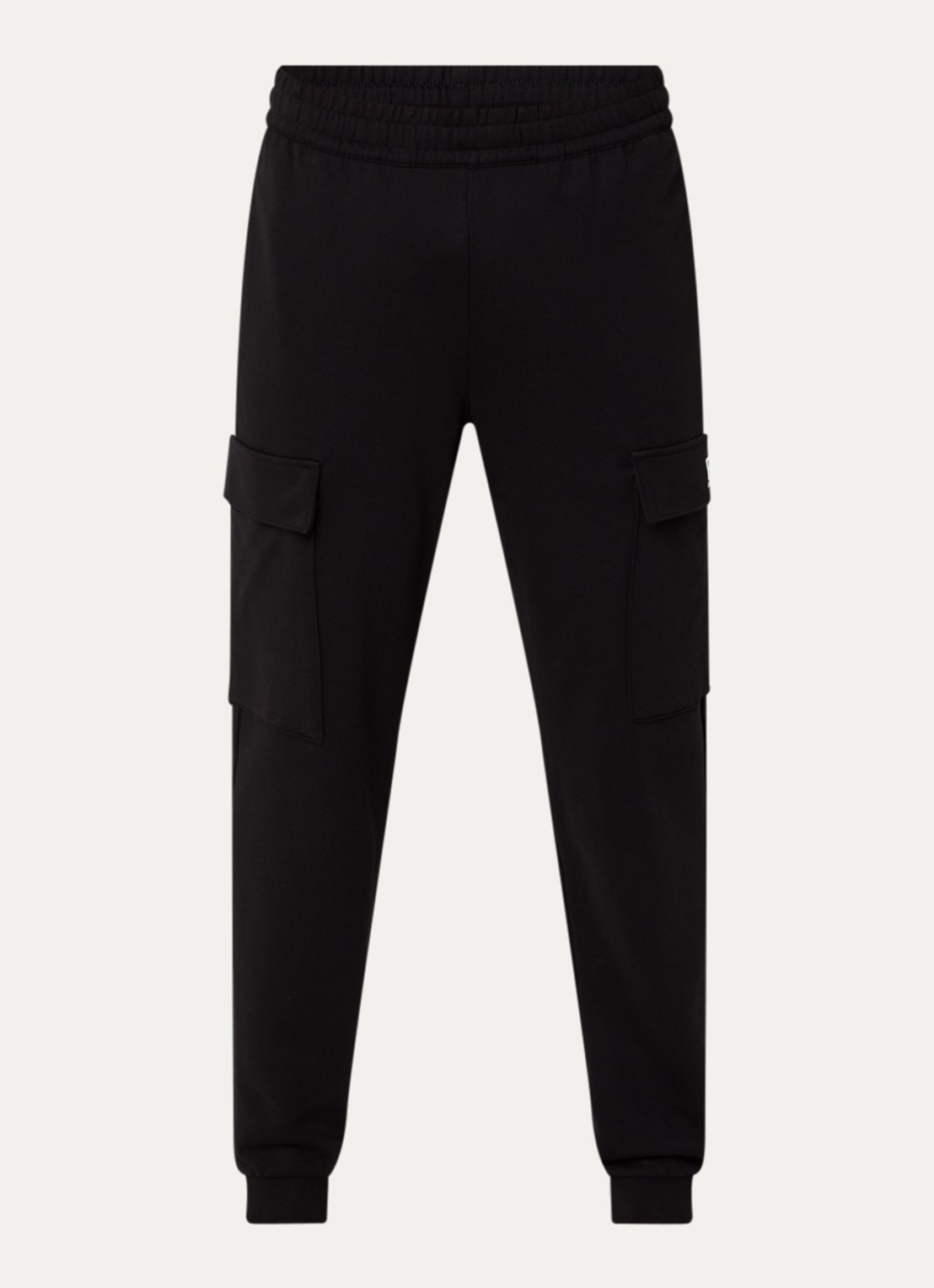 Armani Tapered fit joggingbroek met klepzakken en logo - voorkant 4 zwart