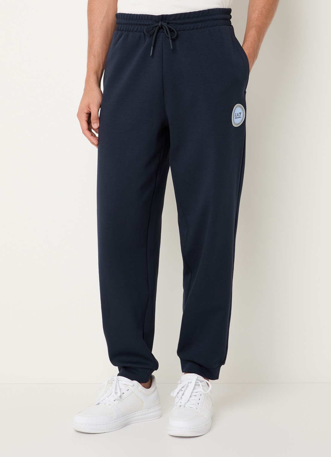 Armani Tapered fit joggingbroek met logo en steekzakken - detail 2 donkerblauw