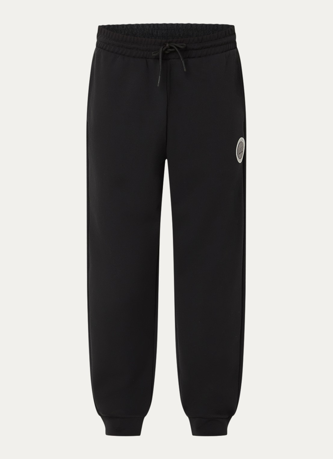 Armani Tapered fit joggingbroek met logo en steekzakken - voorkant 2 zwart