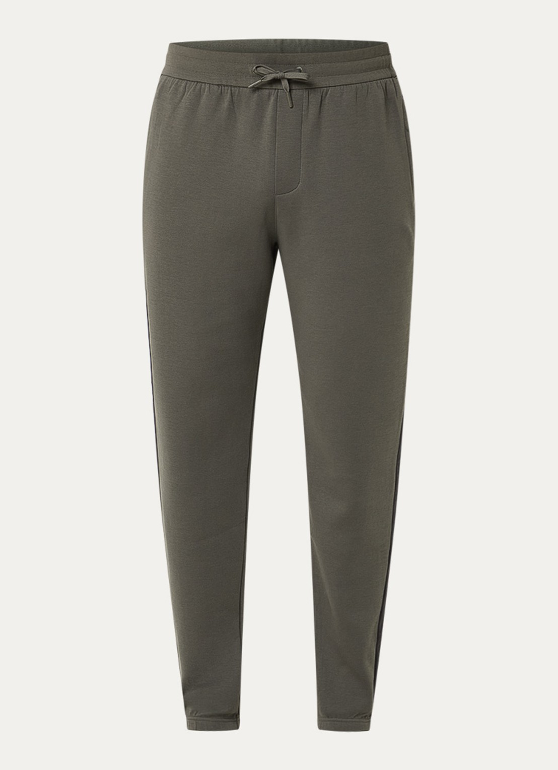 Armani Tapered fit joggingbroek met logoband met steekzakken - voorkant 2 olijfgroen