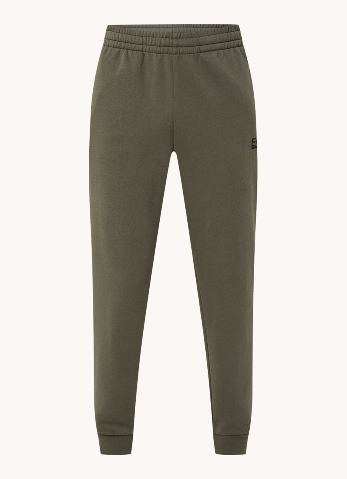 Armani Tapered fit joggingbroek met steekzakken en logo - voorkant 4 legergroen