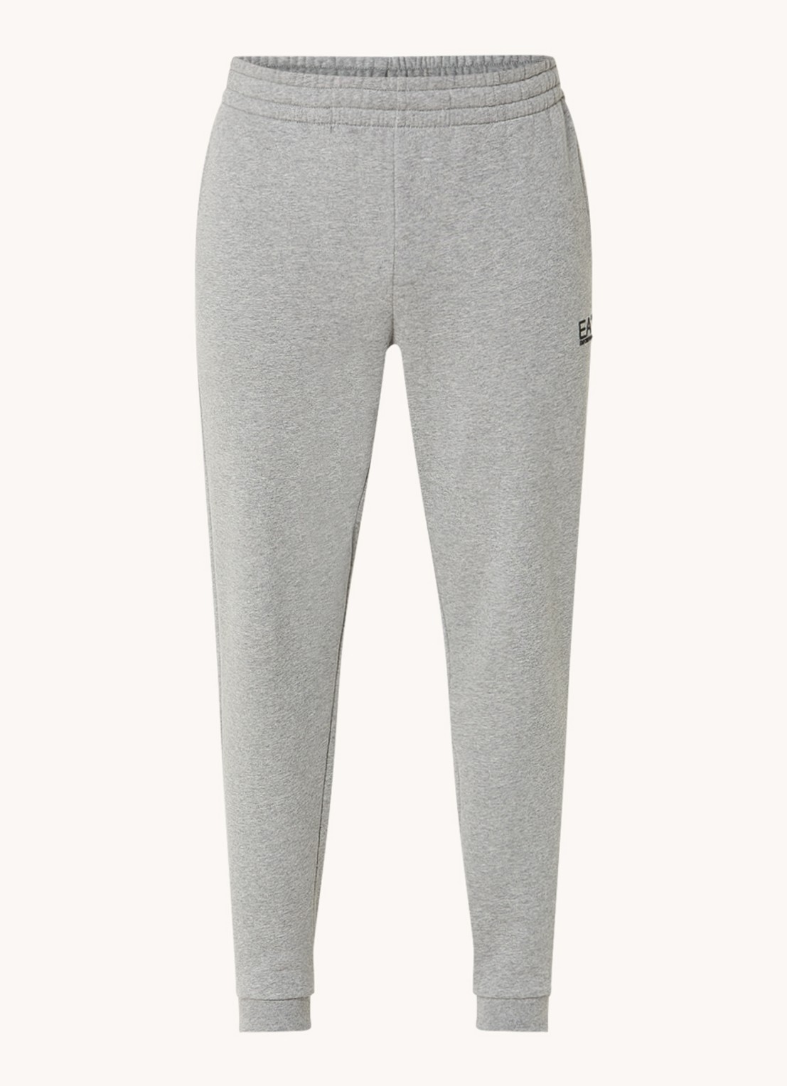 Armani Tapered fit joggingbroek met steekzakken en logo - voorkant grijsmele