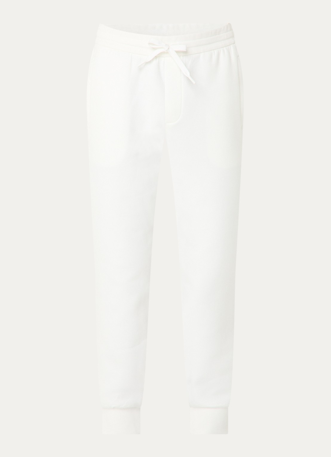 Armani Tapered fit joggingbroek met steekzakken - voorkant 2 gebroken wit