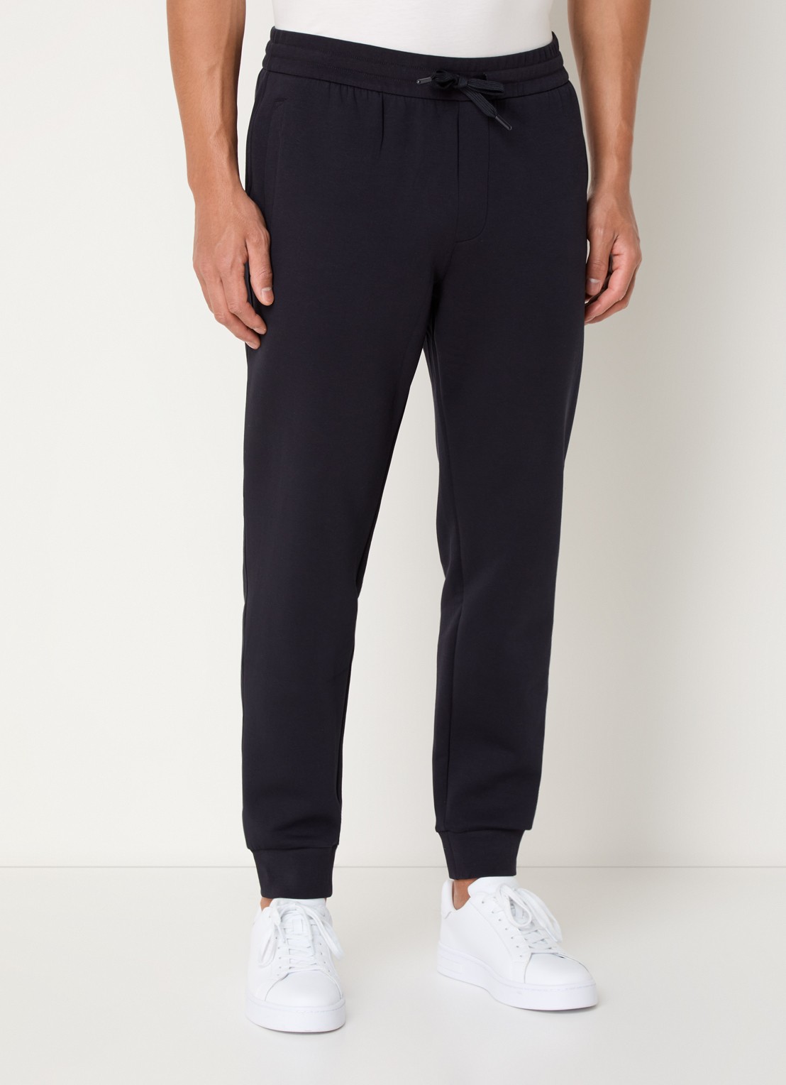 Armani Tapered fit joggingbroek met steekzakken - detail 2 donkerblauw
