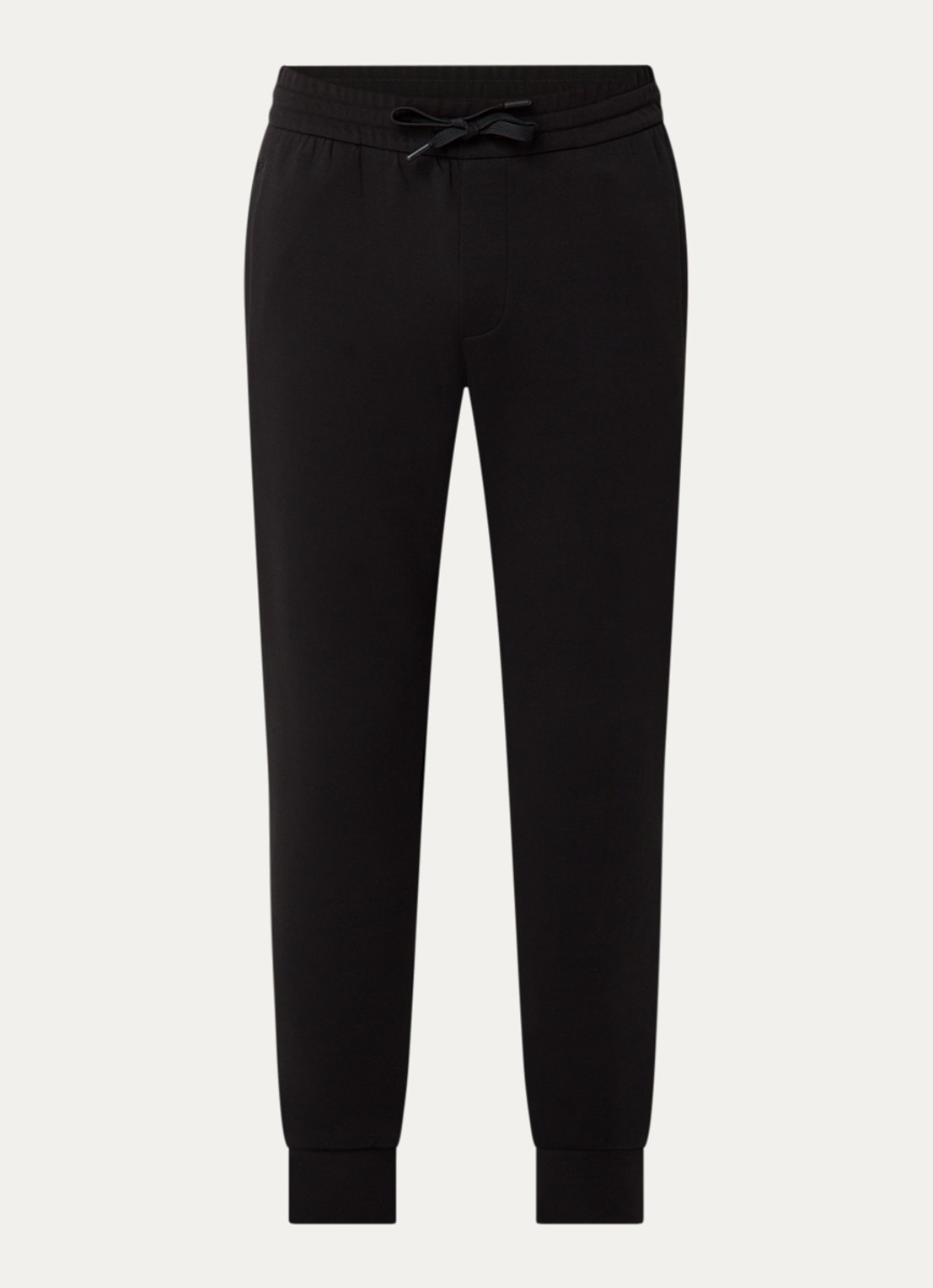 Armani Tapered fit joggingbroek met steekzakken - voorkant 4 zwart