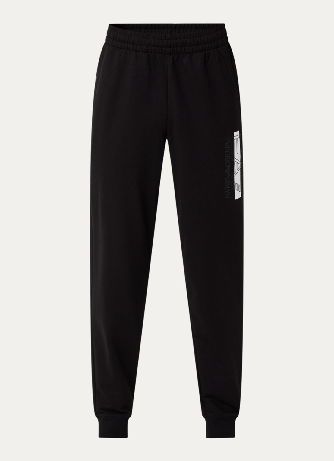 Armani Tapered fit joggingbroek met steekzakken - voorkant 4 zwart