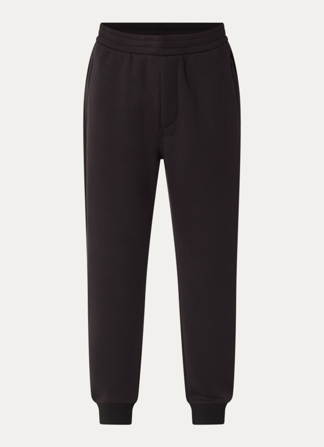 Armani Tapered fit joggingbroek - voorkant 2 zwart