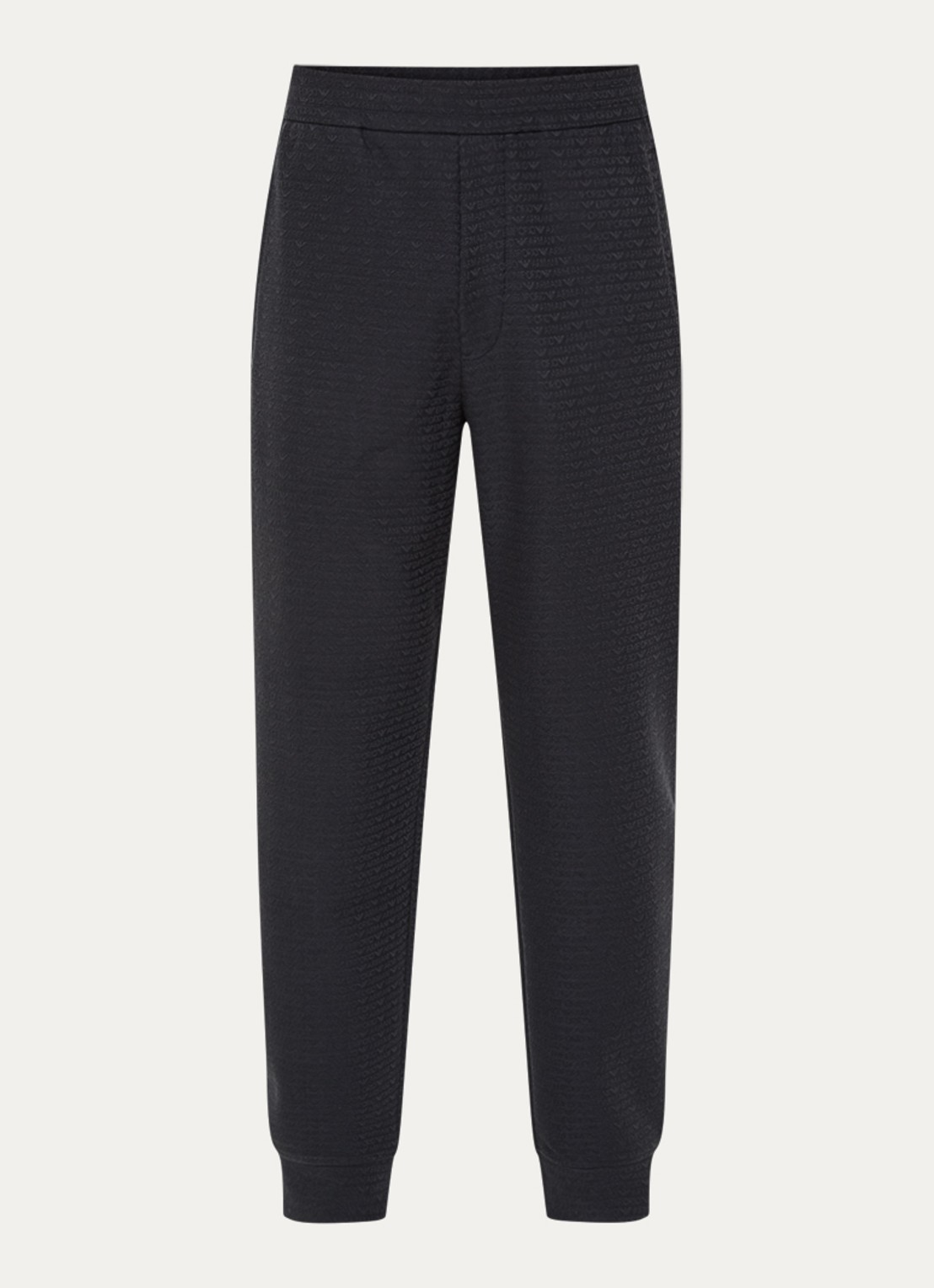 Armani Tapered fit joggingsbroek met logoborduring - voorkant 2 blauw