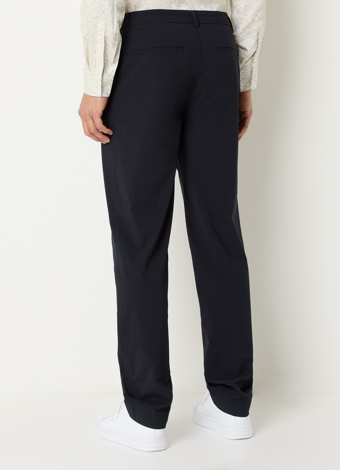 Armani Tapered fit pantalon met steekzakken - achterkant 5 donkerblauw