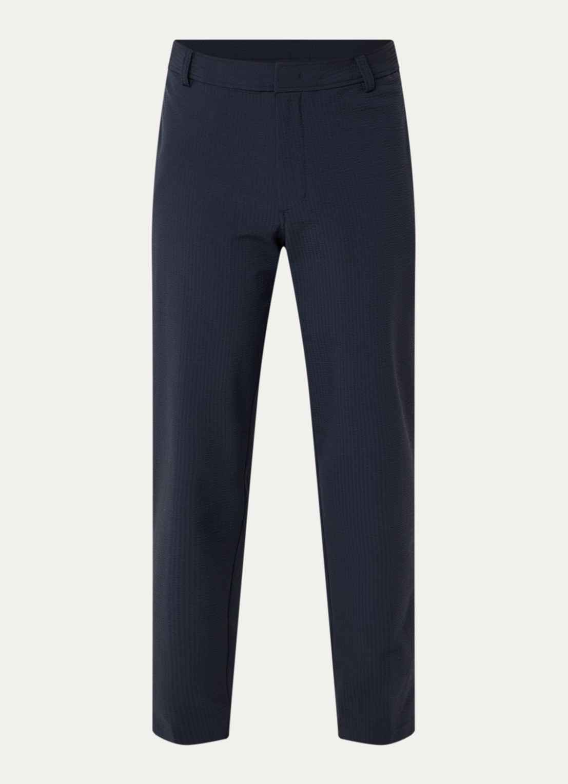 Armani Tapered fit pantalon van crêpe met steekzakken - voorkant donkerblauw