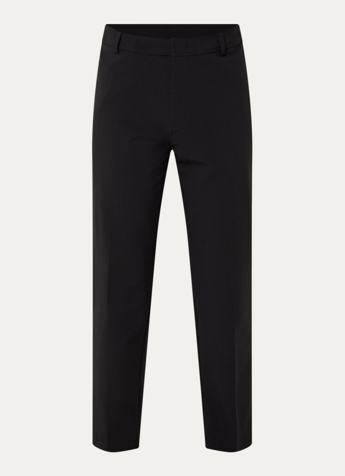 Armani Tapered fit pantalon van crêpe met steekzakken - voorkant zwart
