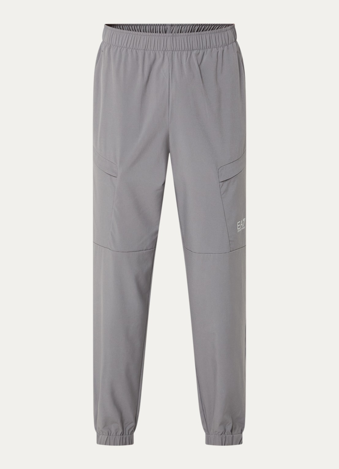 Armani Tapered fit trainingsbroek met klepzakken - voorkant 2 grijs