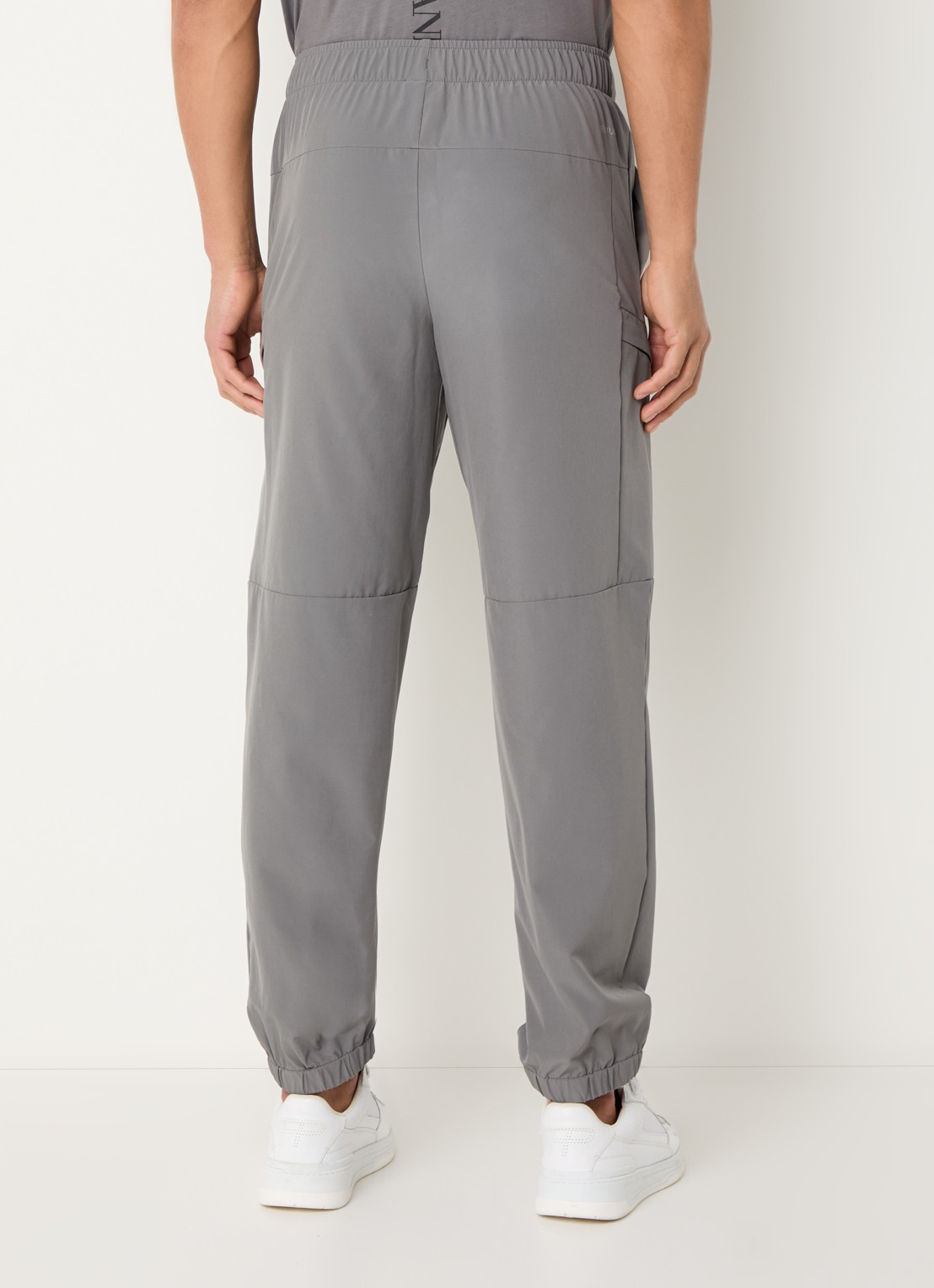 Armani Tapered fit trainingsbroek met logo - achterkant 3 smoked pearl / grijs