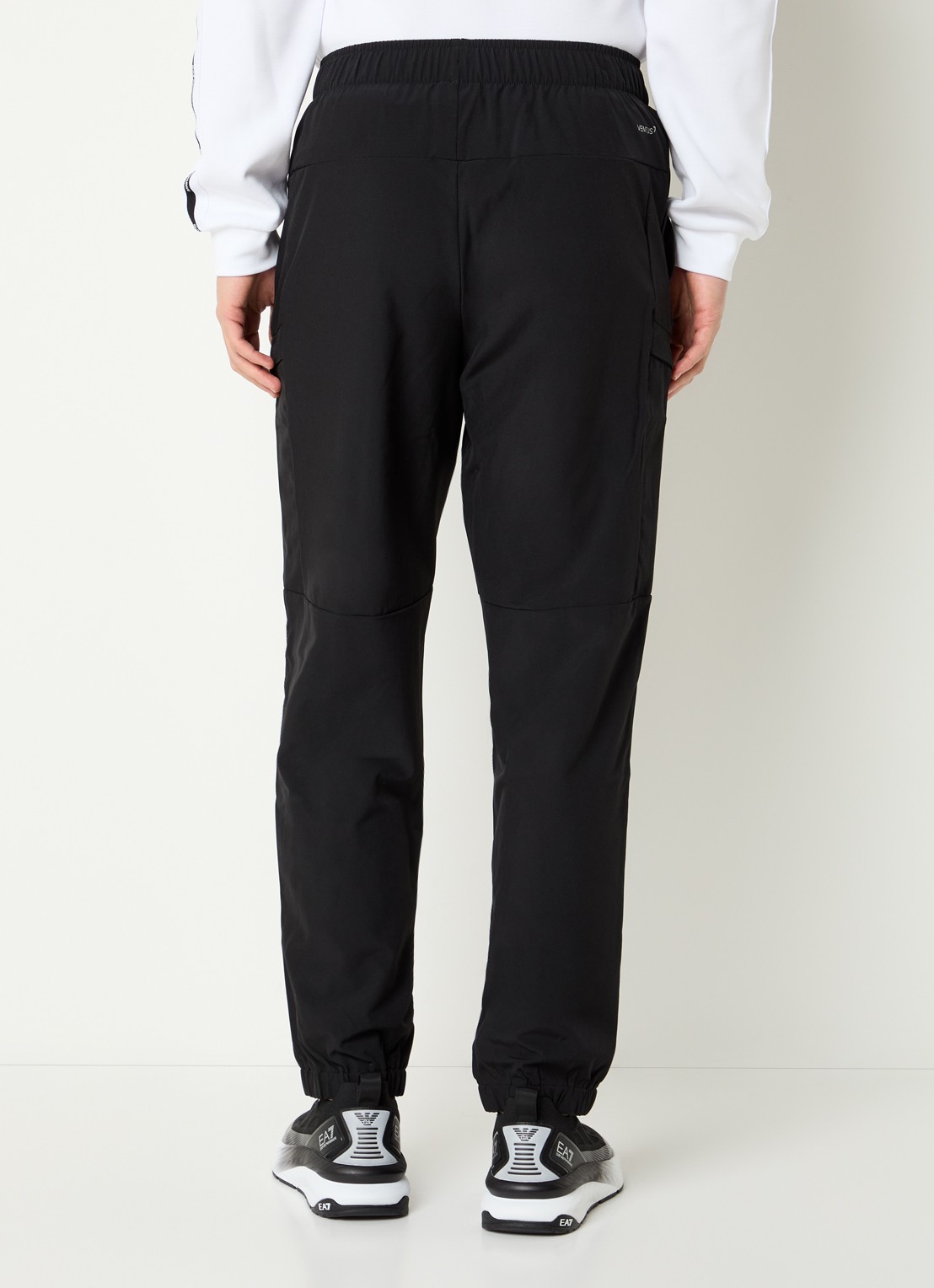 Armani Tapered fit trainingsbroek met logo - achterkant zwart