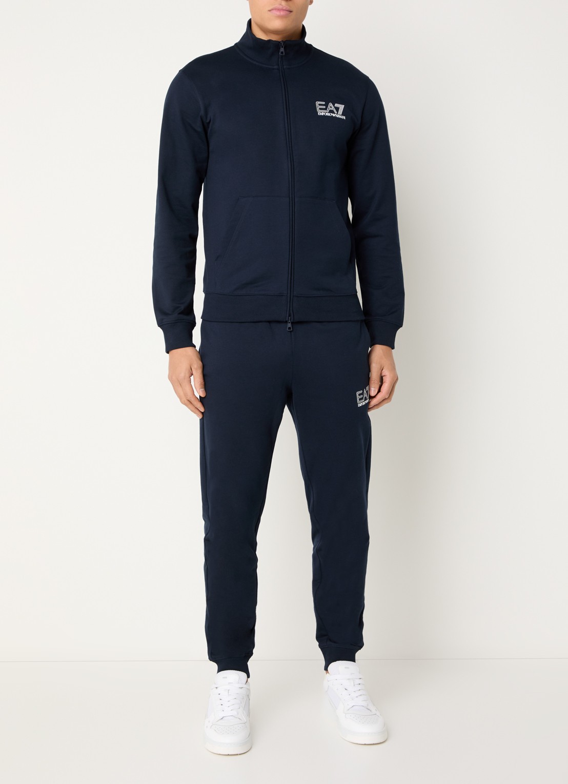Armani Tapered fit trainingspak met logo - detail armani blue / blauw