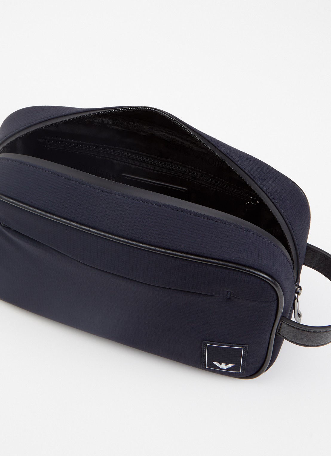 Armani Toilettas met logo - voorkant 2 donkerblauw