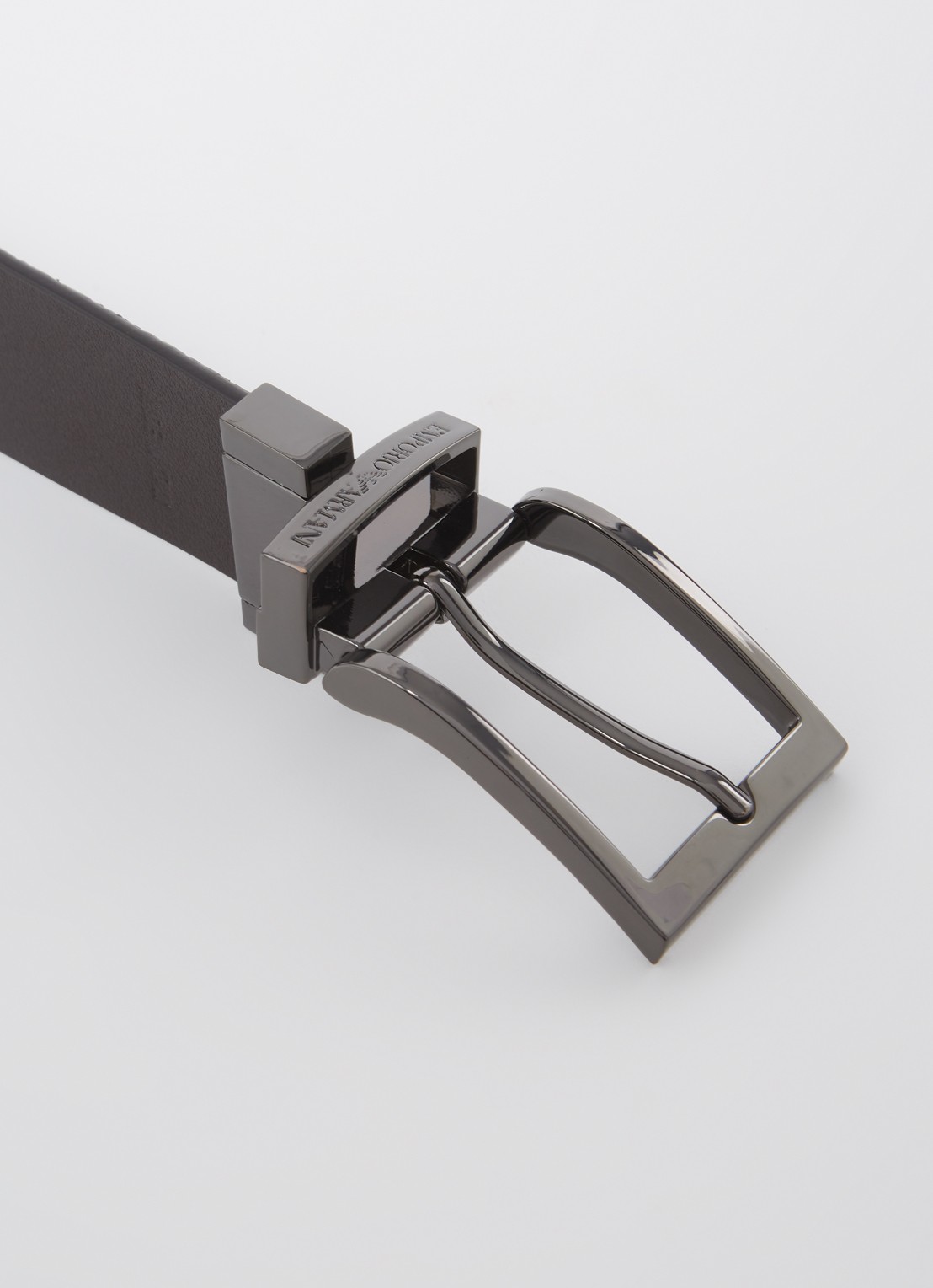 Armani TONGUE BELT - detail 2 bruin