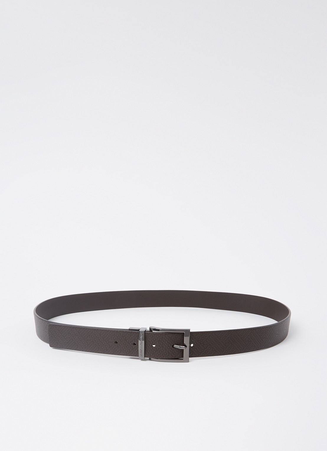 Armani TONGUE BELT - voorkant 3 bruin