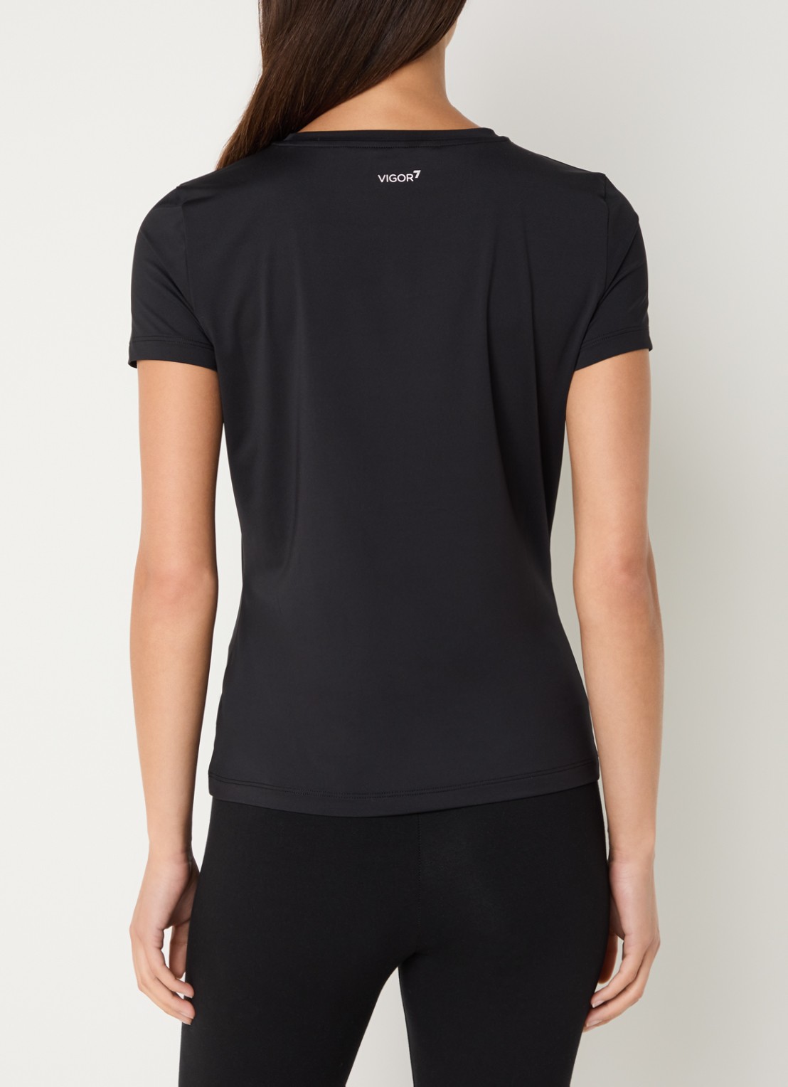 Armani Trainings T-shirt met logo en stretch - achterkant 3 zwart