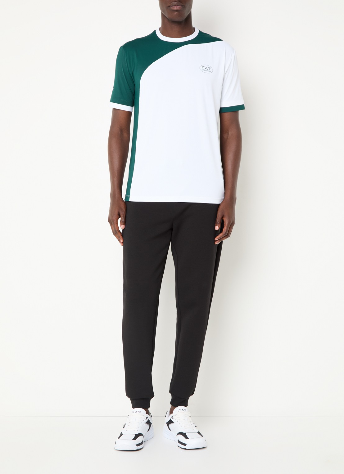 Armani Trainings T-shirt met logo - voorkant 2 wit