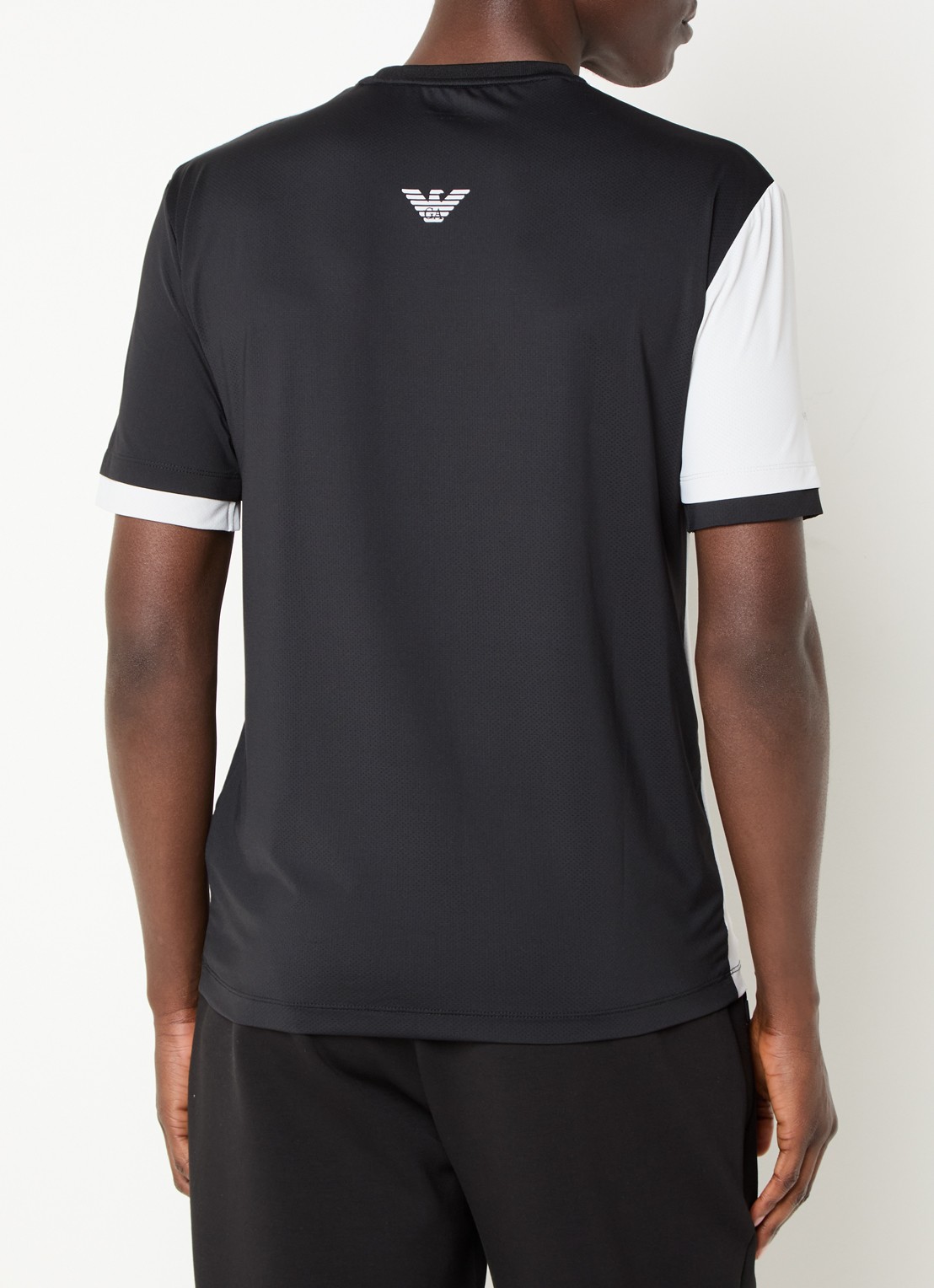 Armani Trainings T-shirt met logo - achterkant zwart