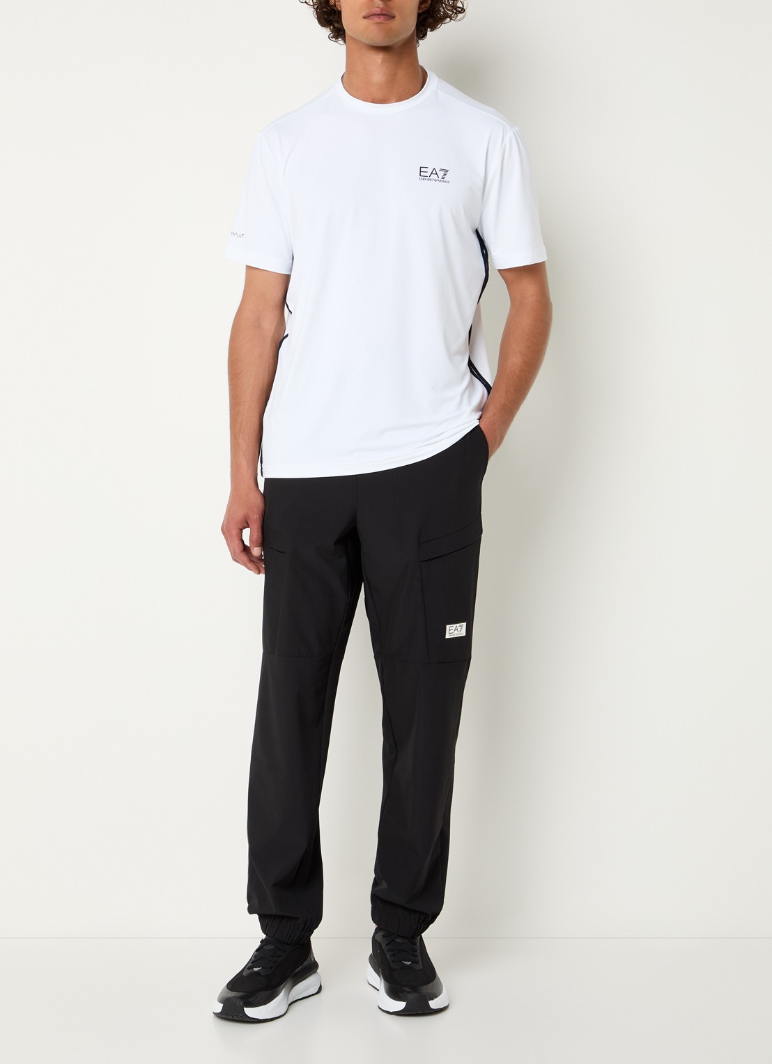 Armani Trainings T-shirt met logo - voorkant 2 wit