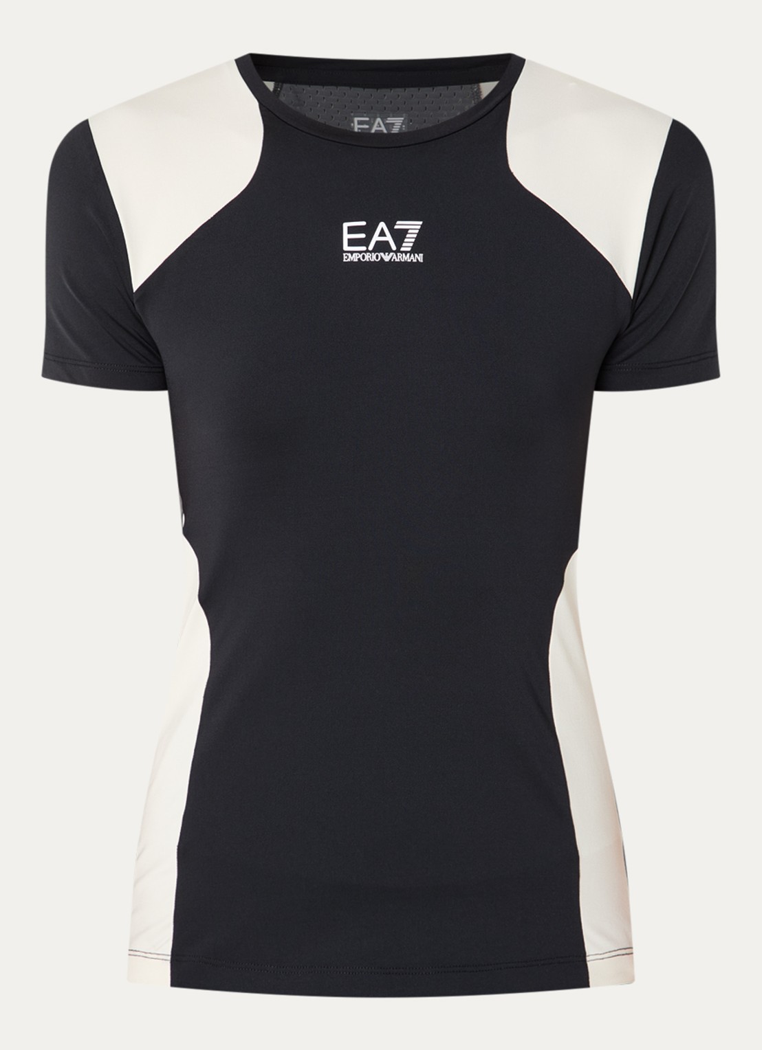 Armani Trainings T-shirt met logoprint - voorkant 3 zwart