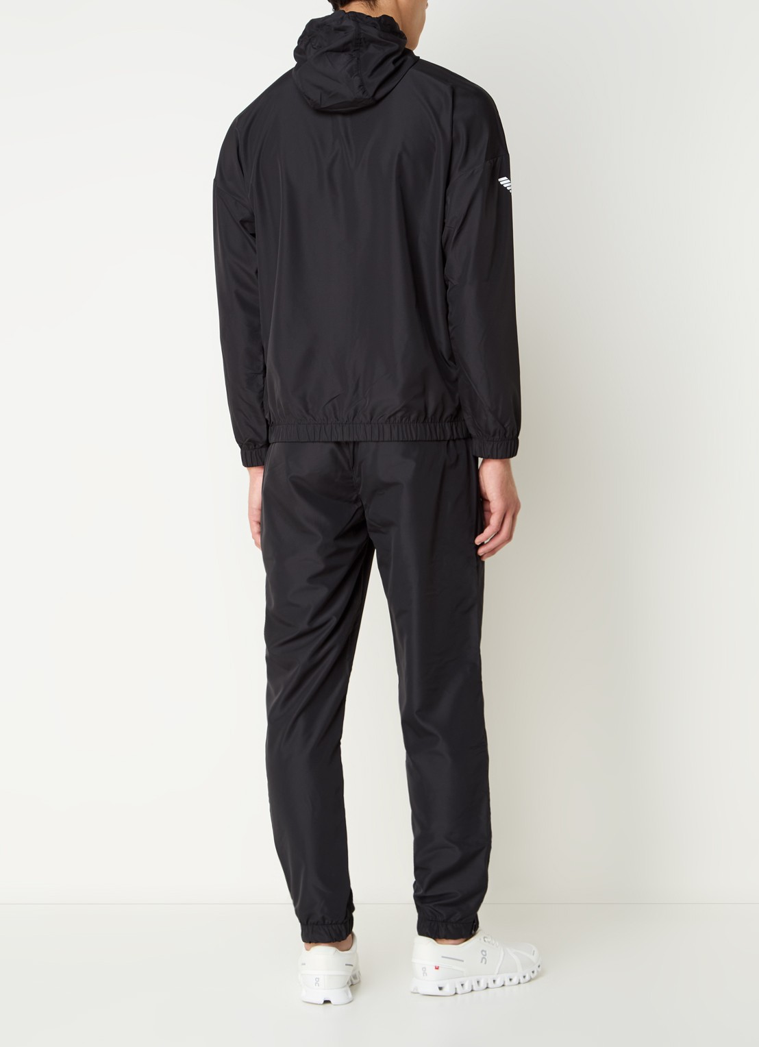 Armani Trainingspak met capuchon en ritszakken - achterkant 3 diepzwart
