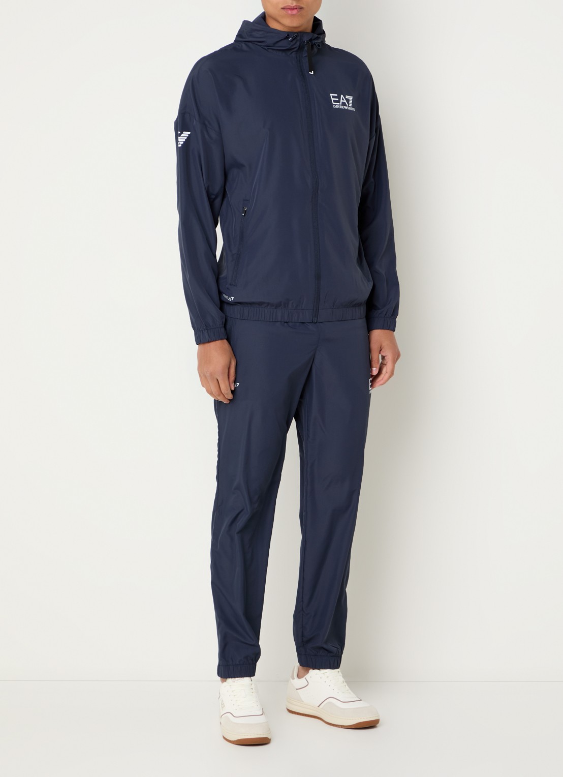 Armani Trainingspak met capuchon en ritszakken - detail 4 donkerblauw