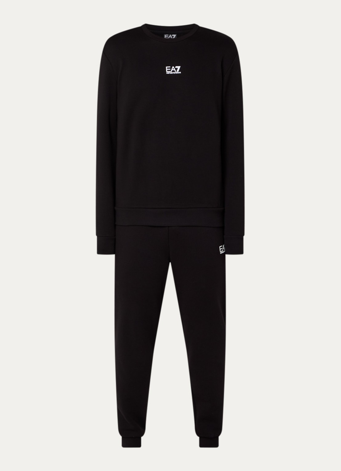 Armani Trainingspak met logo en steekzakken - voorkant zwart