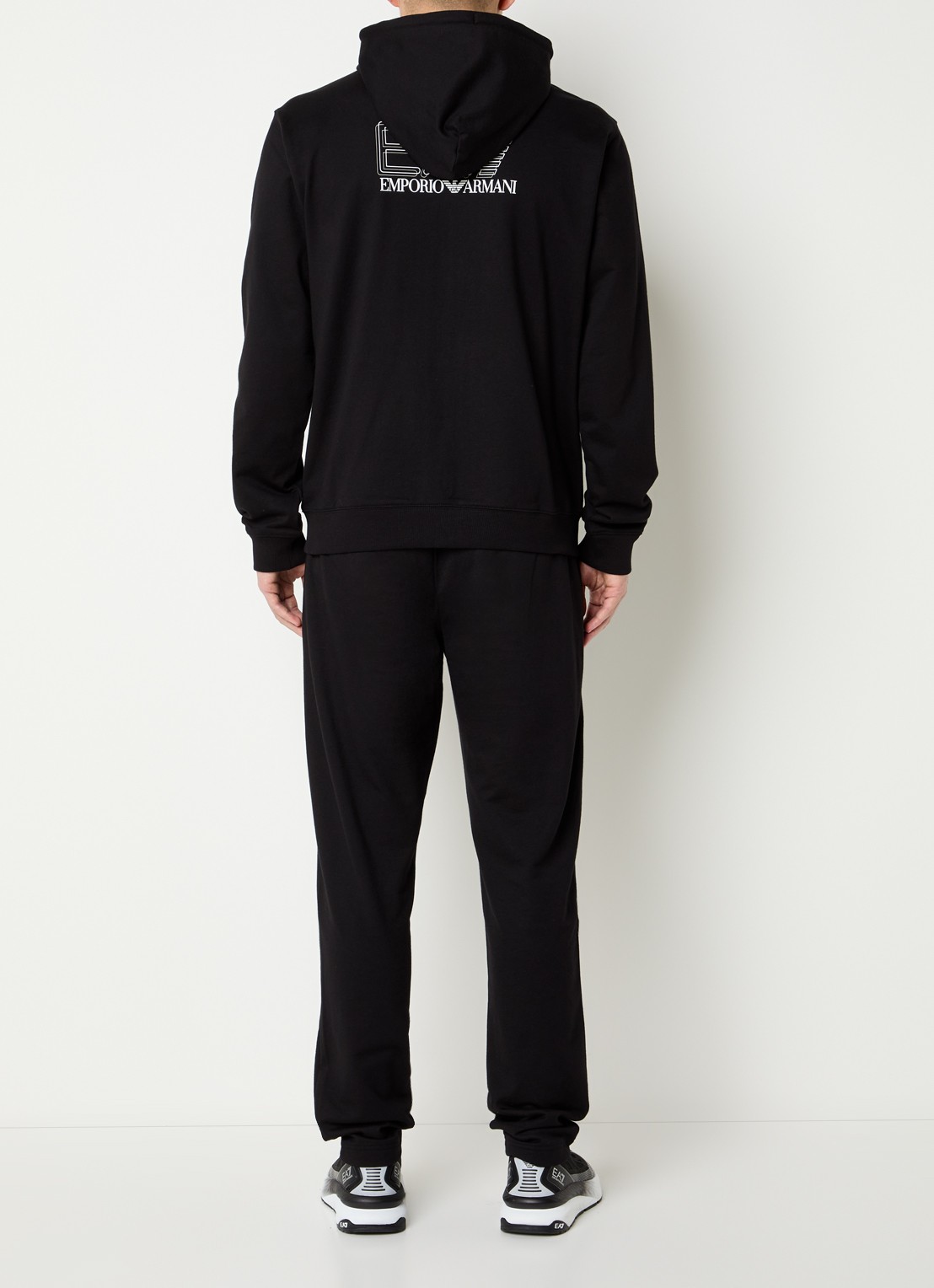 Armani Trainingspak met logo en steekzakken - achterkant zwart