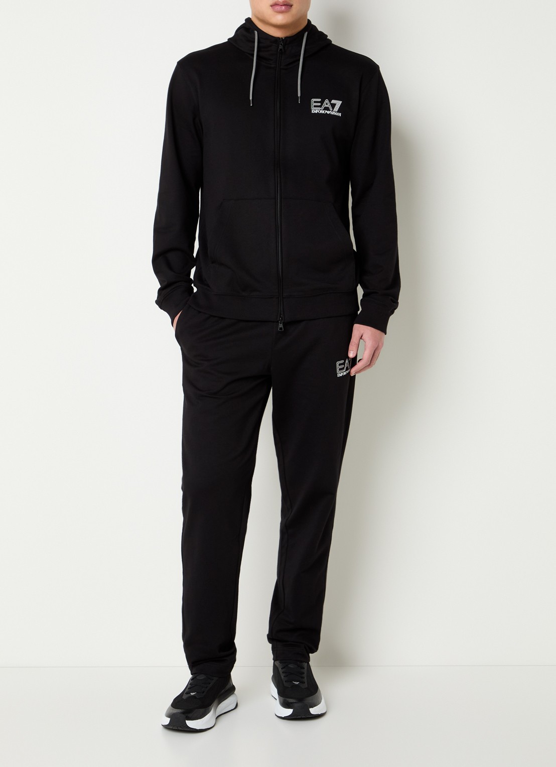 Armani Trainingspak met logo en steekzakken - detail 4 zwart