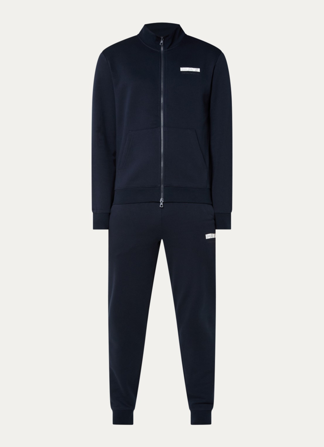 Armani Trainingspak met logo en steekzakken - voorkant donkerblauw