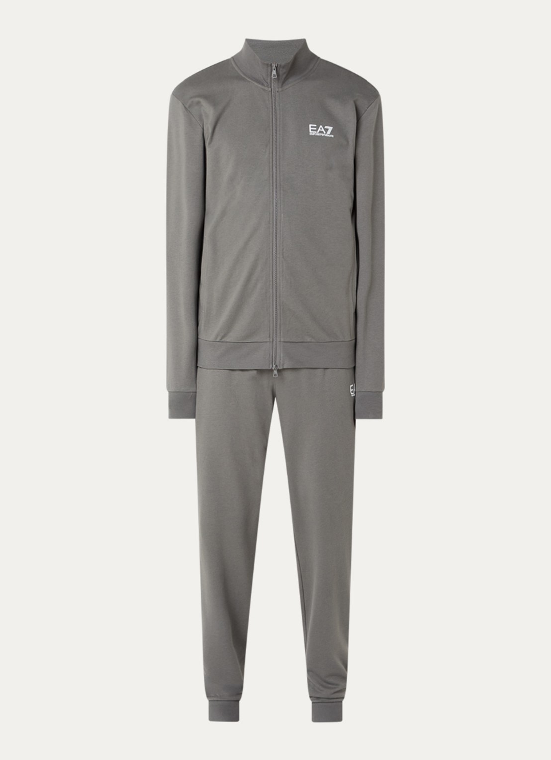 Armani Trainingspak met logo en steekzakken - voorkant grijs