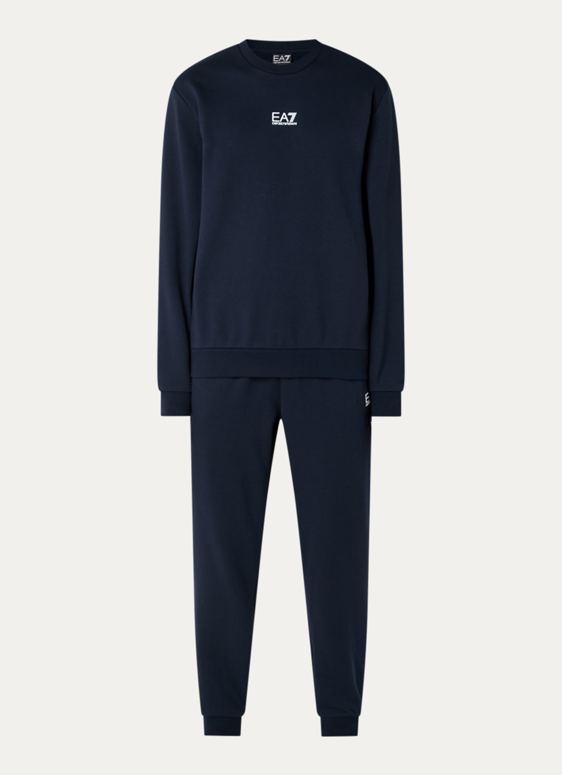 Armani Trainingspak met logo en steekzakken - voorkant 3 donkerblauw
