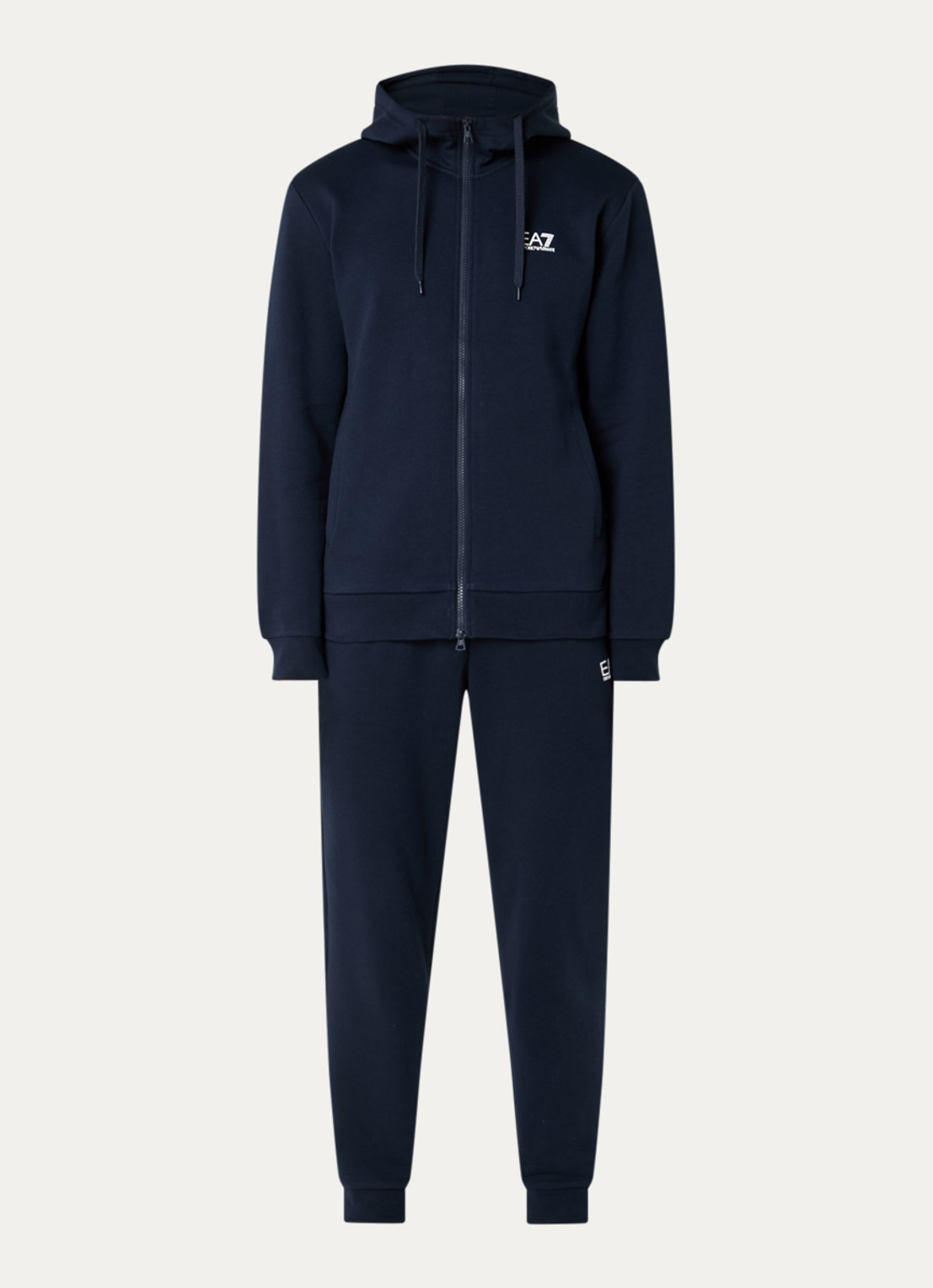 Armani Trainingspak met logo en steekzakken - voorkant donkerblauw