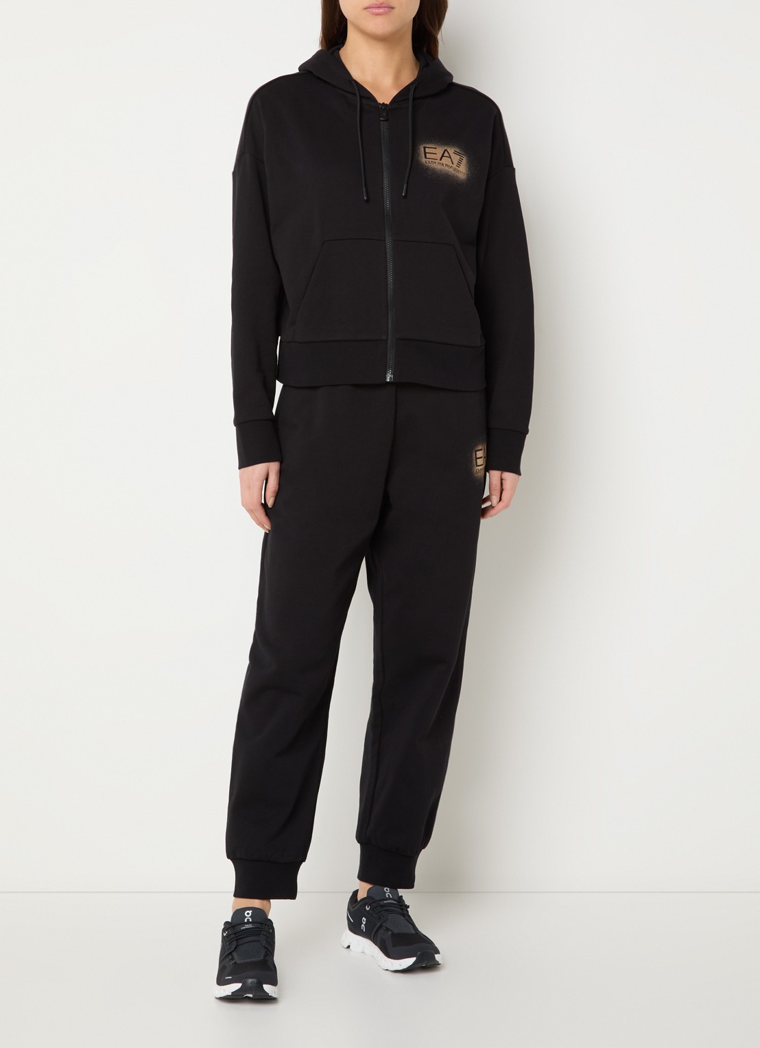 Armani Trainingspak met logo en steekzakken - detail 4 zwart