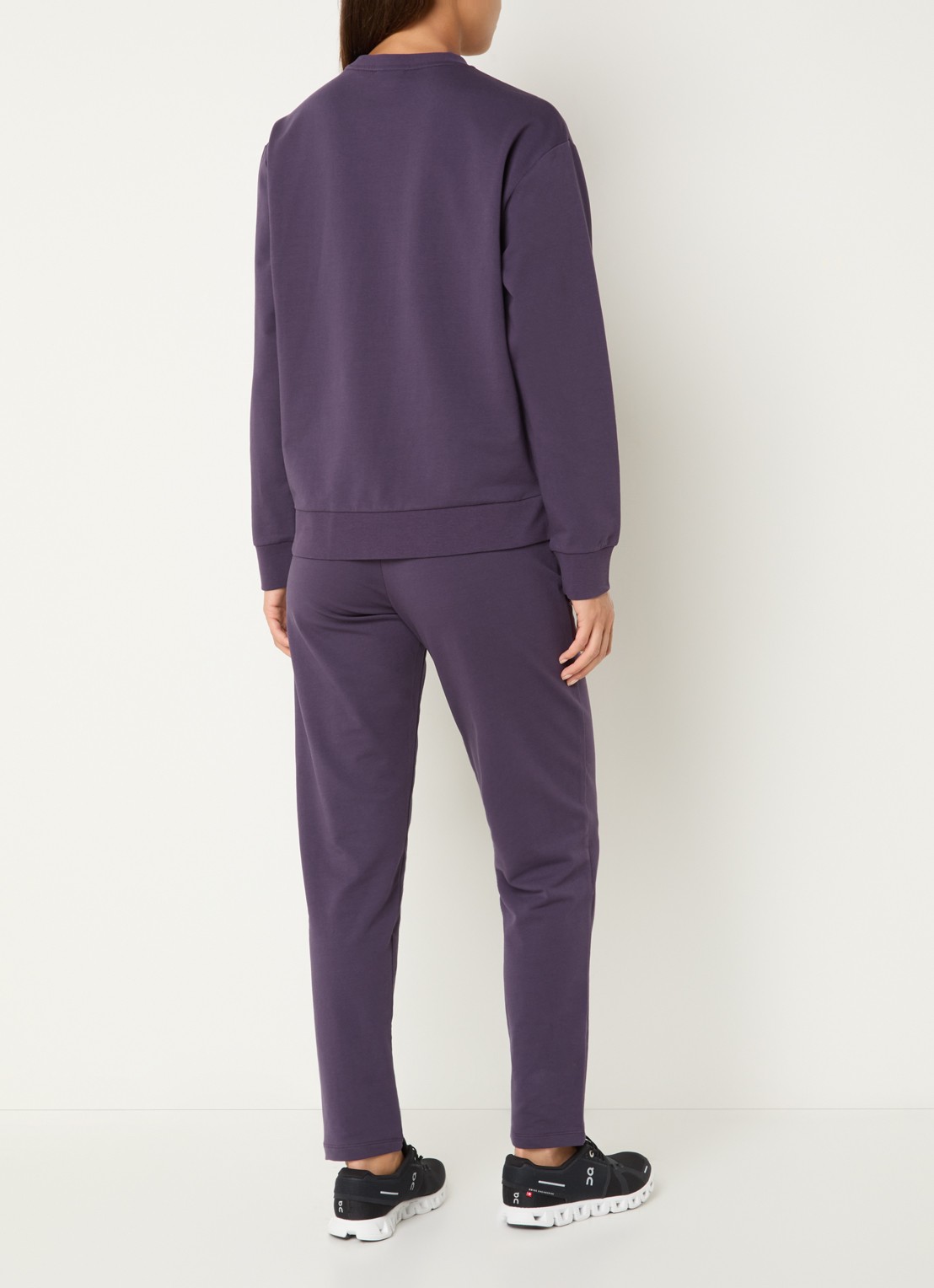 Armani Trainingspak met logo en steekzakken  - achterkant paars