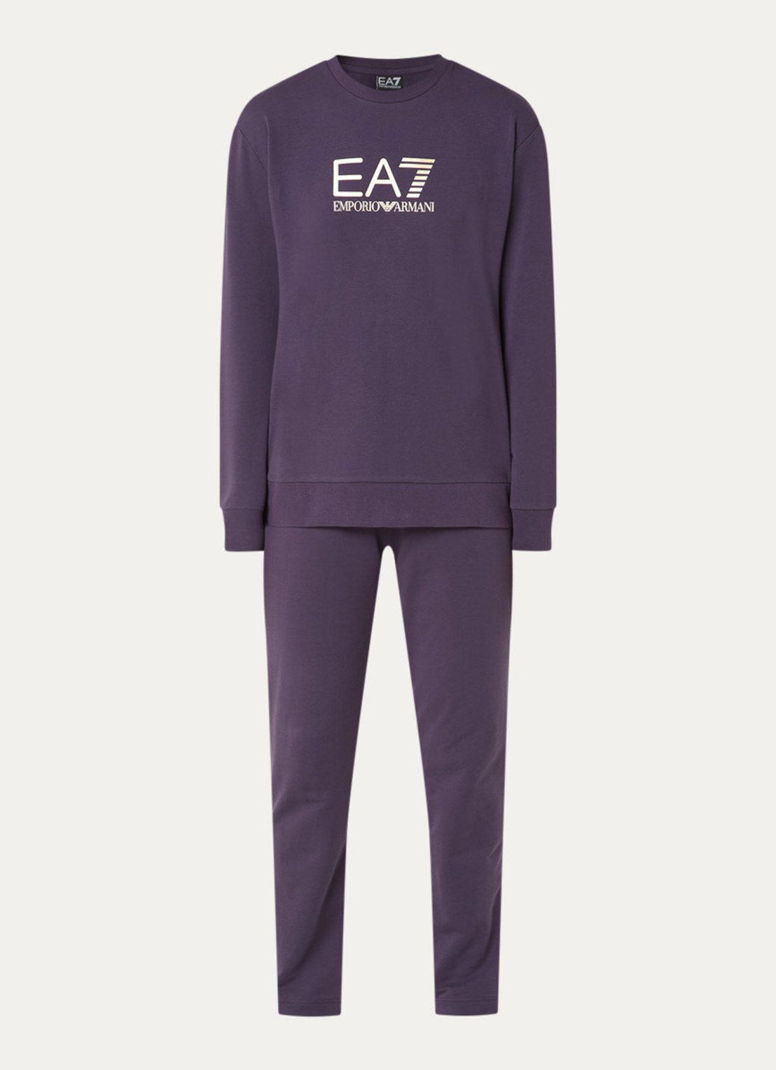Armani Trainingspak met logo en steekzakken  - voorkant 3 paars