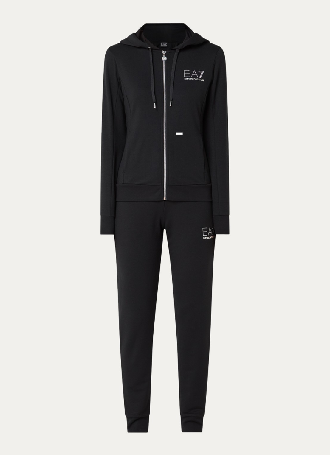 Armani Trainingspak met logo en steekzakken - voorkant 4 zwart