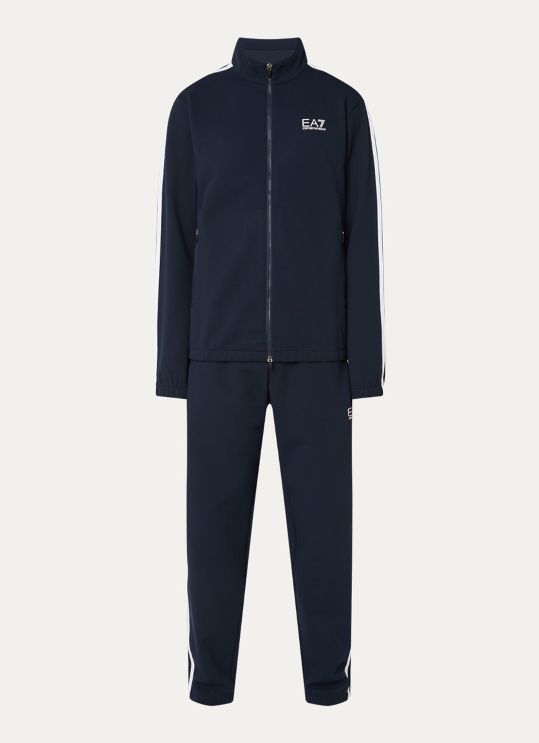 Armani Trainingspak met logo - voorkant donkerblauw