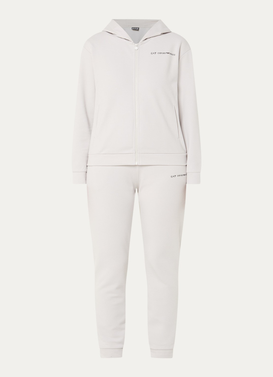 Armani Trainingspak met logo - voorkant beige